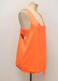 Chloe Neon Orange Silk Top with Cut-out Side Panels