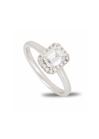 18ct White Gold Engagement Ring - Size 52