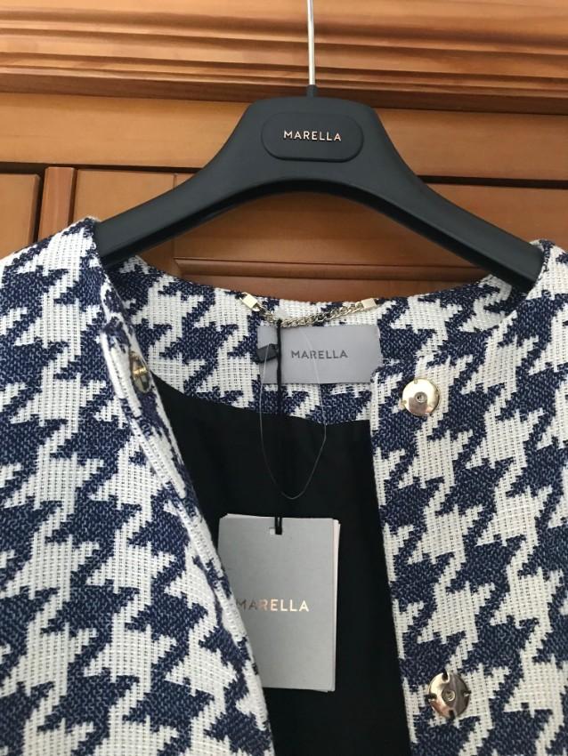 Marella Jacquard Houndstooth Coat