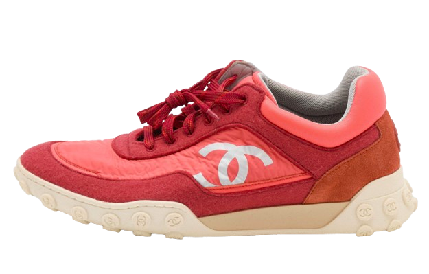 Chanel Red Lowtop Sneakers