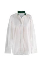 Celine White Collared Cotton Shirt