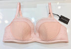 Chantal Thomass Rose Pink Satin Jacquard Pad Bra
