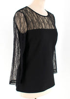 Bespoke Black Lace Panelled Top