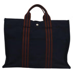 Hermès Blue Canvas Tote Bag