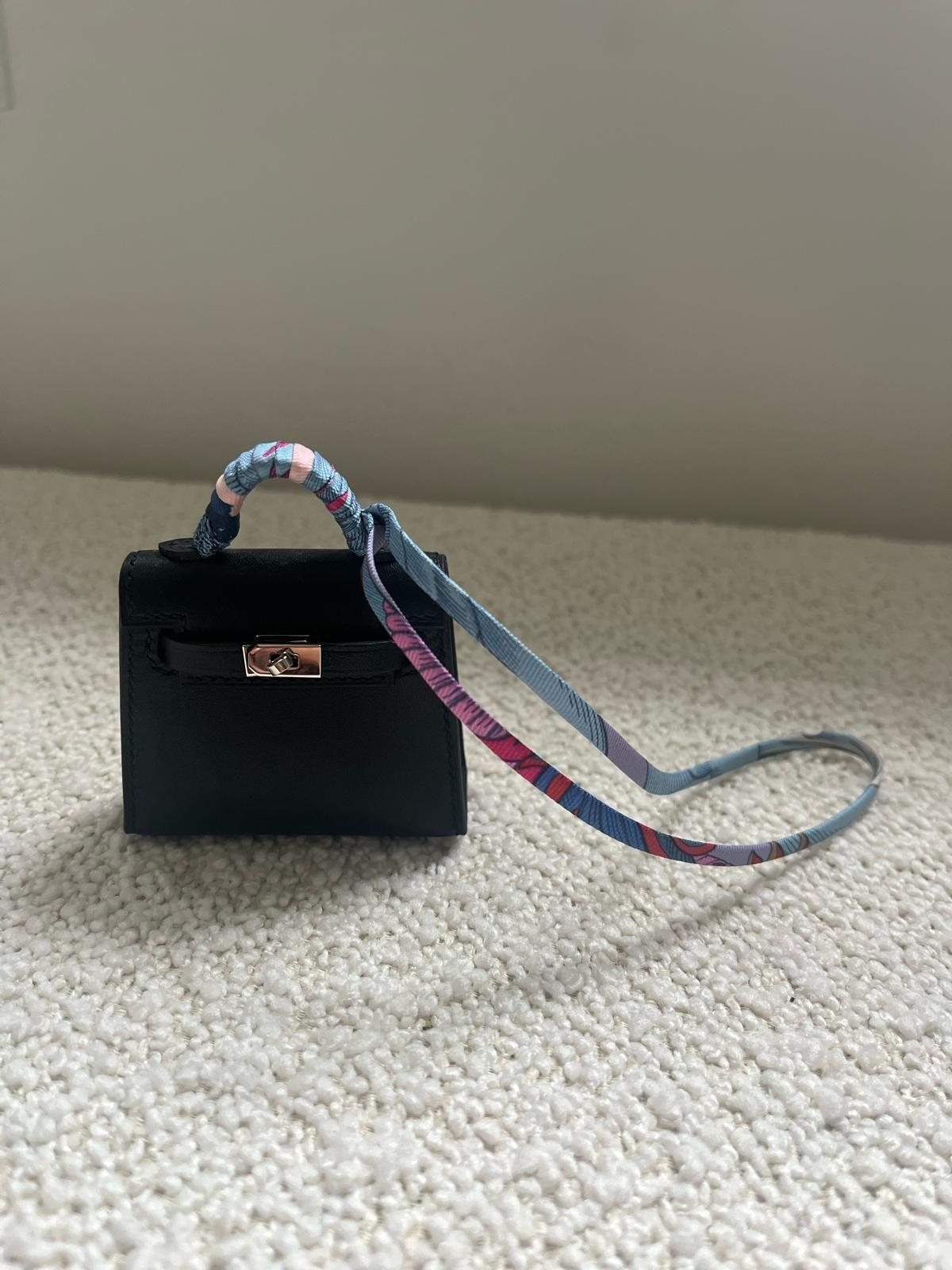 Hermes Noir Mini Kelly Twilly Bag Charm