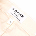 Frame Denim Cream Cropped Flared Jeans