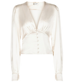 Saint Laurent Cream Silk Blouse
