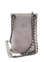 Chanel Silver Patent Leather Crossbody CC Phone Bag