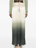 Nanushka  Ombré Satin Maxi Skirt