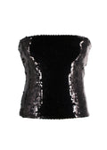Alexander Vauthier Black Sequin Bandeau Top