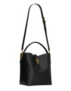 Saint Laurent Black Leather Bucket Bag