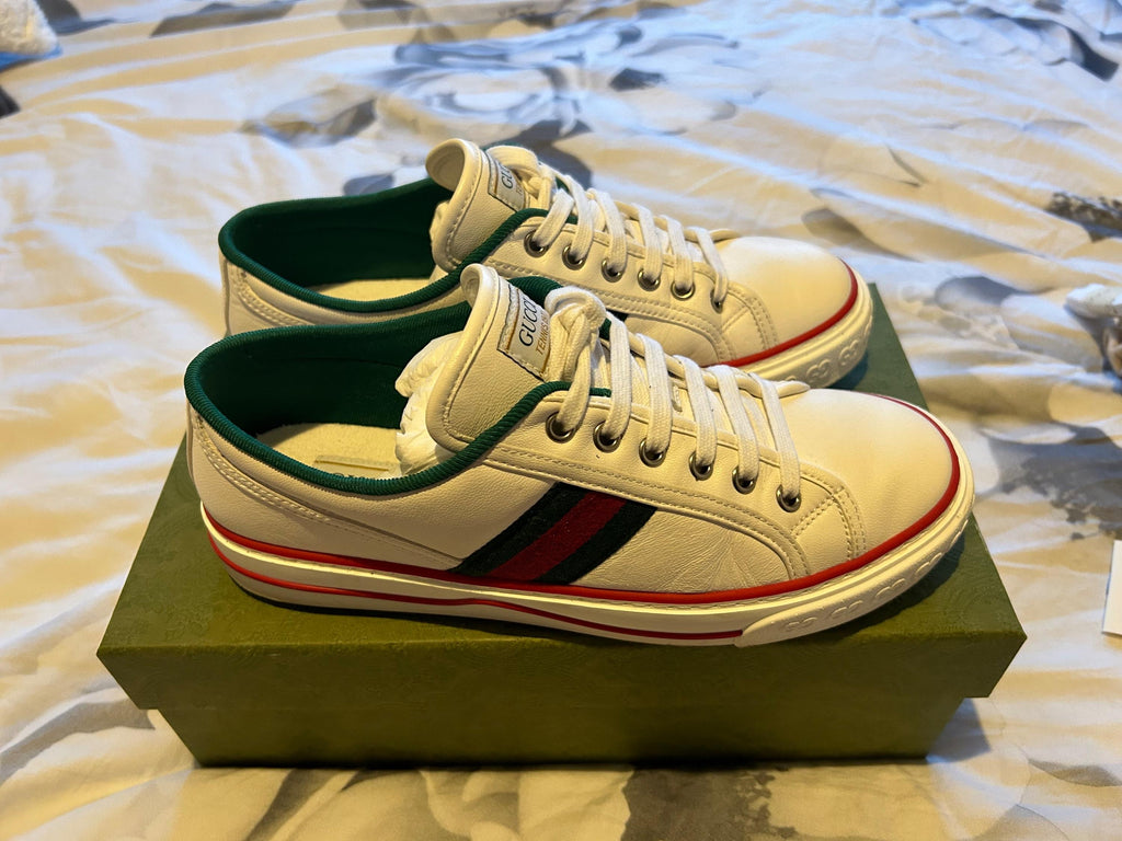 Gucci White Tennis Sneakers