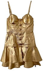 Moschino Couture Vintage Gold Dress And Jacket Barbie Collection