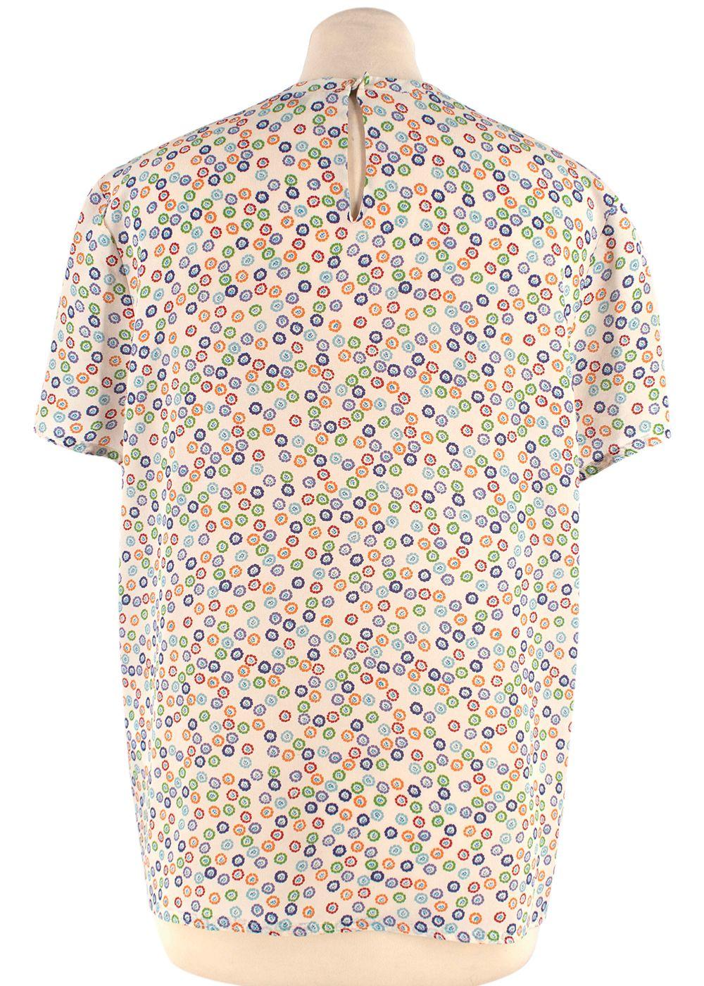 Valentino Multi-Colour Floral Print Silk Top