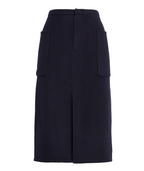 Vince Brushed Recycled Wool-Blend Pencil Skirt
