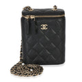 Chanel  Quilted Small Caviar Vertical Coco Beauty Vanity Case