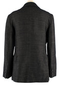 Emporio Armani Grey Pinstripe Wool Single Breasted Blazer
