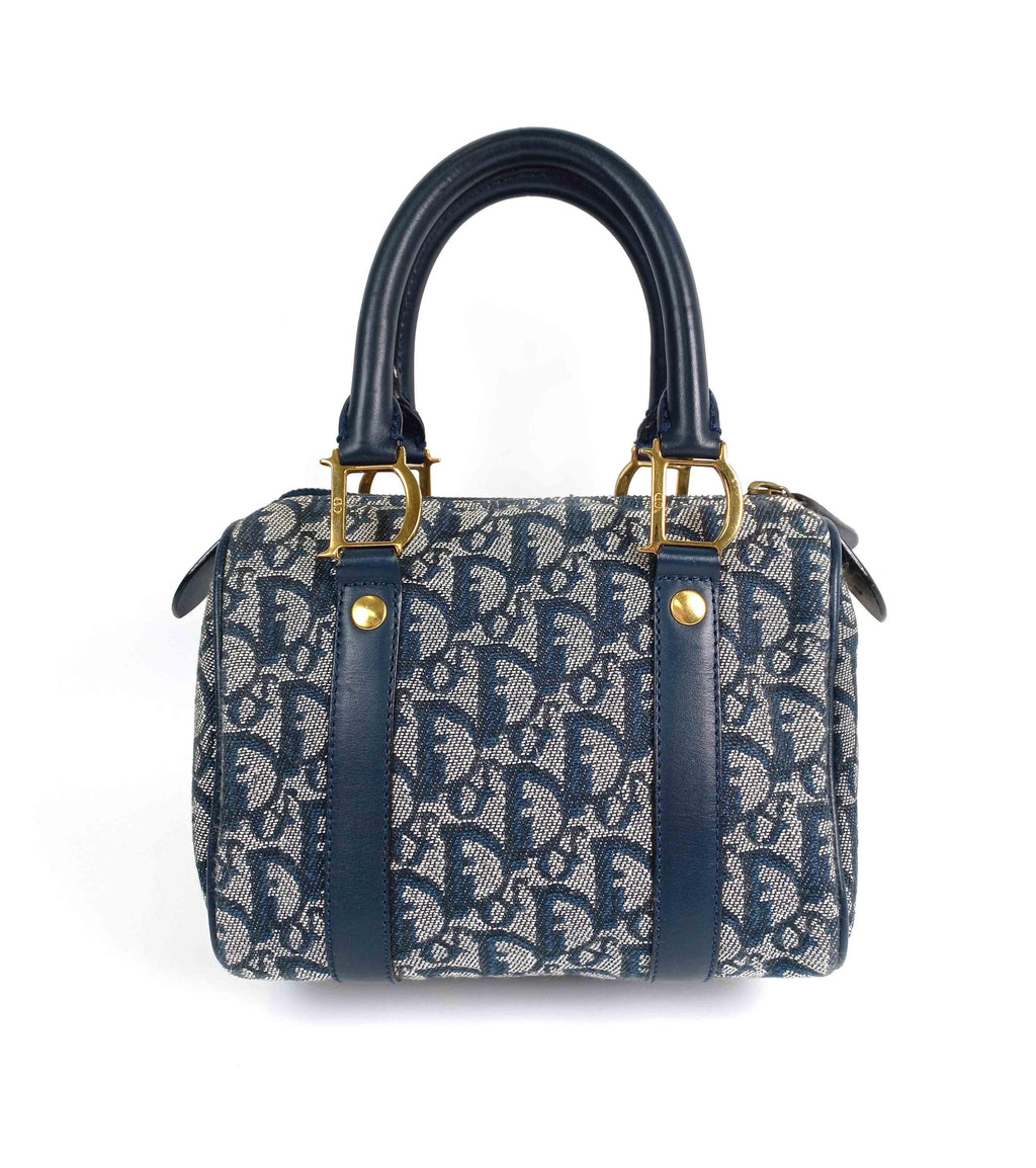 Oblique Canvas Boston Bag