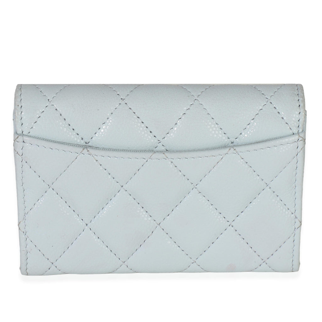 Chanel  Quilted Caviar Flap Card Holder