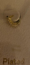 Meme London Gold Tone Crystal Hoop Earrings