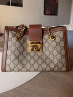 Gucci Coated Canvas Padlock Shoulder Bag
