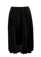Valentino Black Pleated Satin Skirt