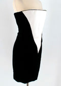 Amanda Wakeley Black Velvet Dress with White Silk Insert