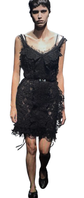 Lanvin Vintage Black Lace Cocktail Dress