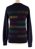 Chanel Multicoloured Crystal Embellished Striped Jumper