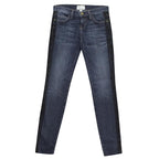 Current Elliot Skinny rolled ankle Jeans with Loved Tux Black Lace