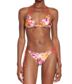 Violet Print Triangle Bikini