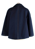 Marni Blue Boxy Jacket with Contrast Stitching