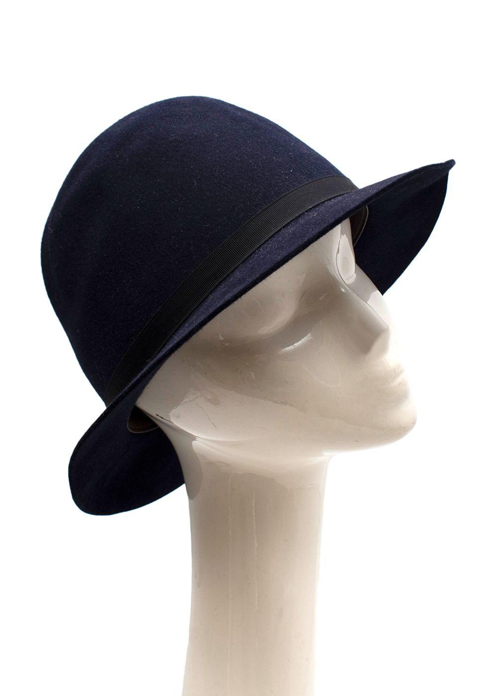 Navy Felted Hat