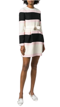 Valentino Striped Wool and Silk Blend Mini Dress