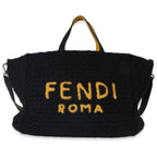 Fendi  Black Wool Logo Tote