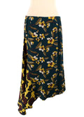 Weekend MaxMara Teal and Yellow Floral Skirt