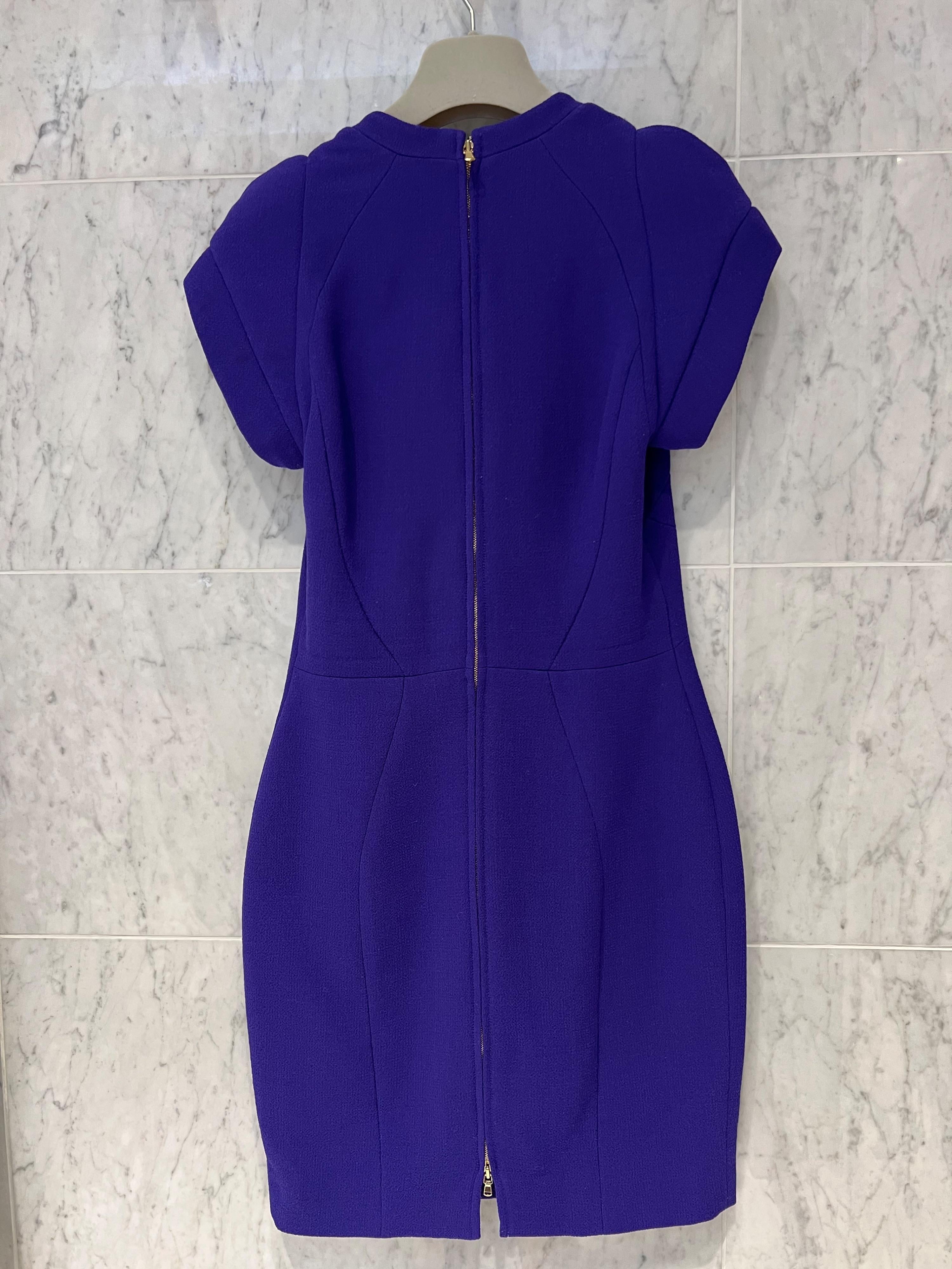 Purple Wool Mini Dress
