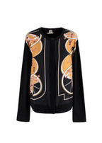 Hermes Black Patterned Silk Twillaine Cardigan