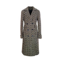 Weekend MaxMara Black & Beige Jacquard Coat