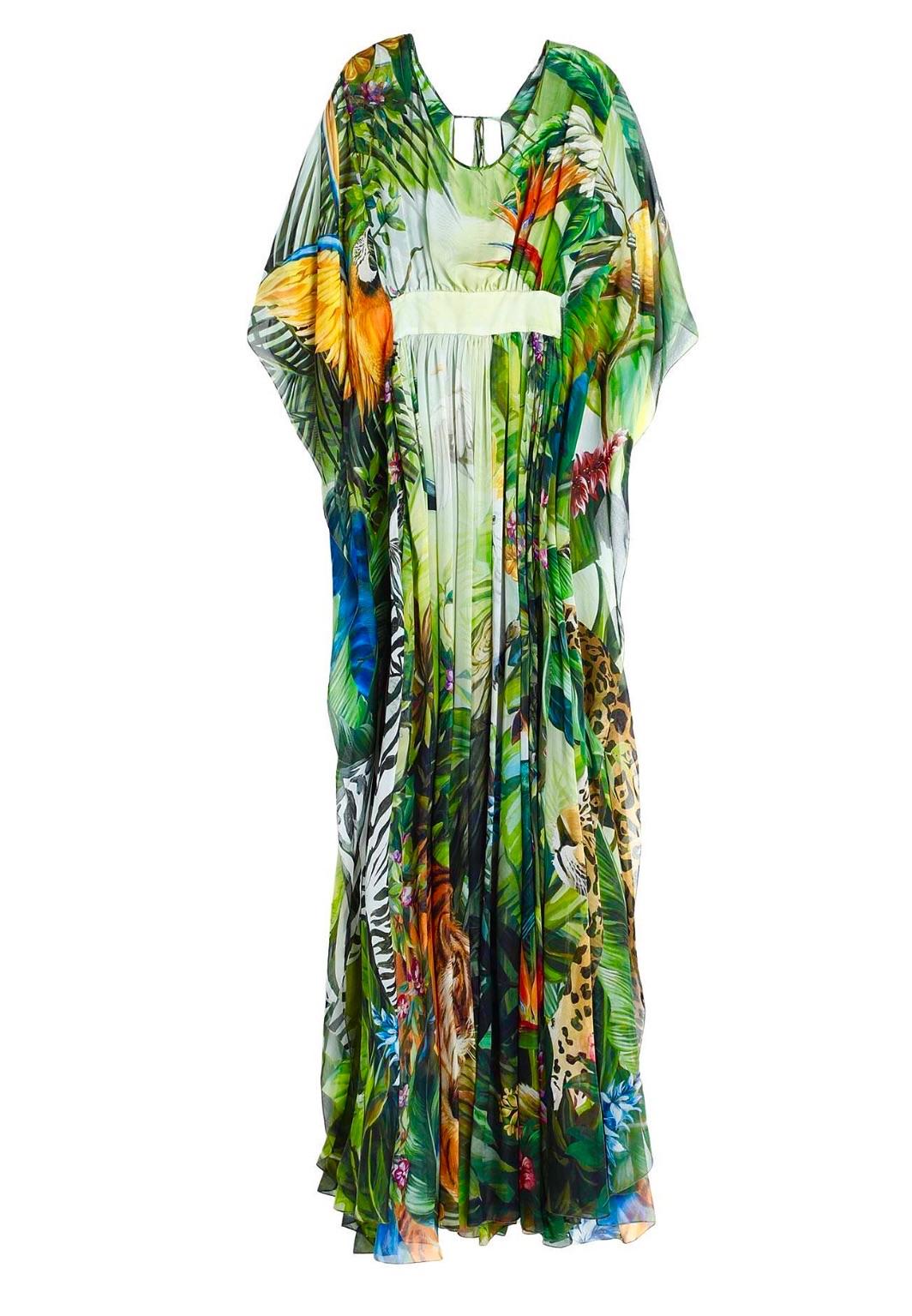 Printed Silk Chiffon Maxi Dress