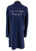 Comme Des Garcons Navy Unlined Longline Trench Coat