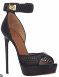 Givenchy Black Signature Claw Platform Sandals