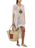 Loewe x Paulas Ibiza White Cotton Fishnet Dress