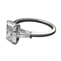2CT Lab Grown Emerald Cut/ Tapered Baguette Ring