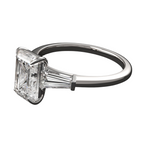 2CT Lab Grown Emerald Cut/ Tapered Baguette Ring