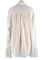 Frame Fluted Sleeve Detailed White Shirt