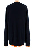 Madeleine Thompson Navy & Orange Cashmere Joshua Jumper