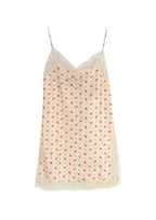 Gucci Rose Print Silk Lace Trimmed Cami Top