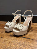 Valentino Ecru Platform Sandals