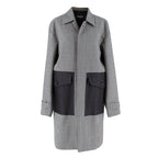 Dsquared2 Black & White Houndstooth Balmacaan Coat